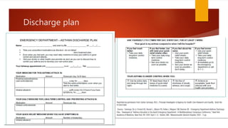 Discharge plan
 