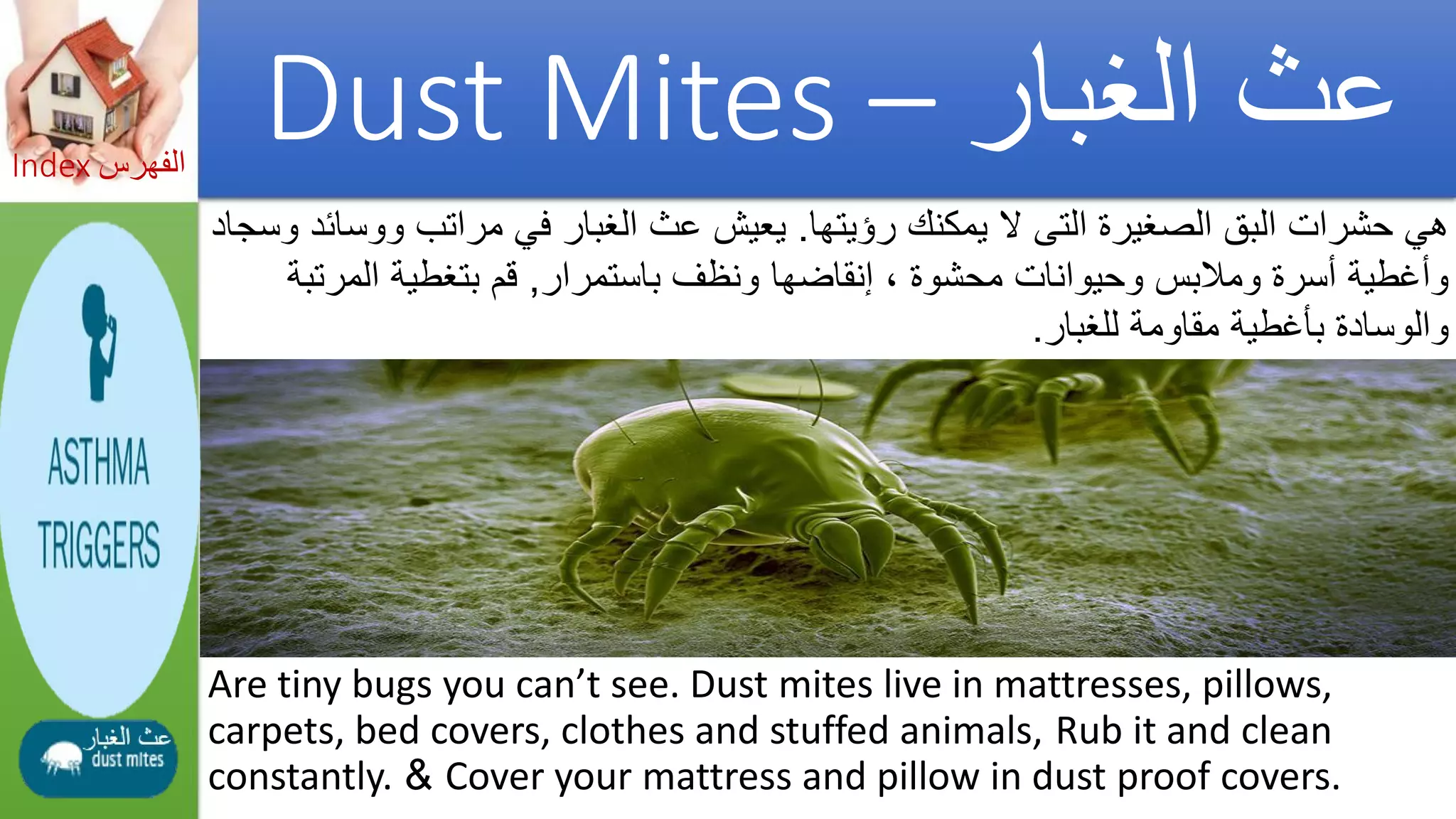 Asthma triggers &amp; iaq preventions  مفعلات أزمة الربو والوقاية_by Getco