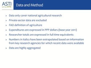 Agricultural R&D in Asia: Recent investment and Capacity Trends | PPTX