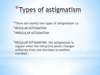 Astigmatism ( MANISH CHAUDHARY) | PPTX