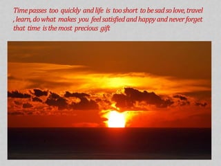As time goes by..