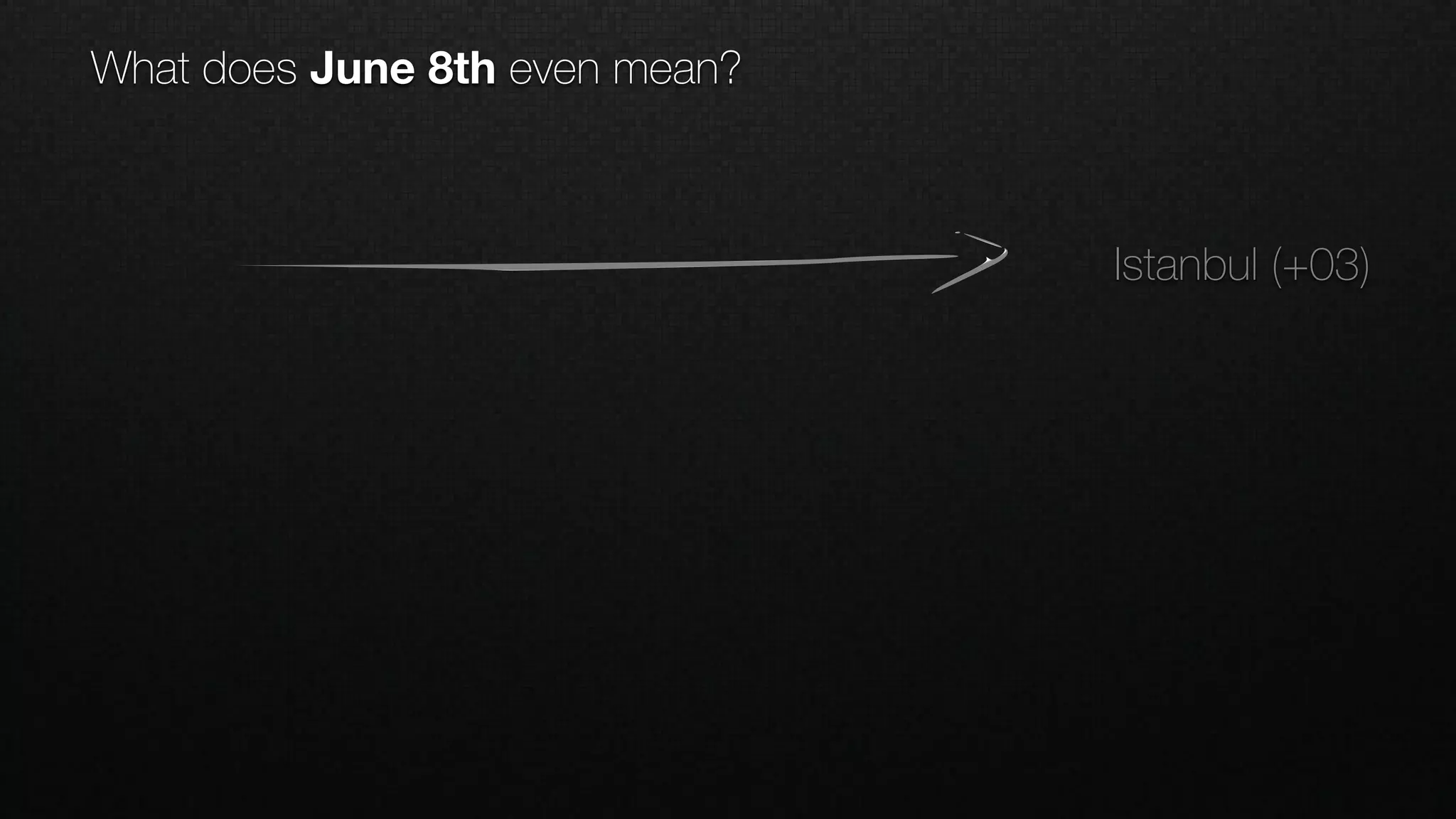 Istanbul (+03)
What does June 8th even mean?
 