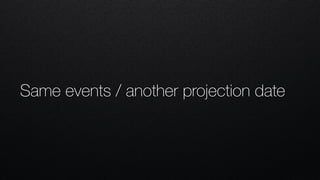Same events / another projection date
 