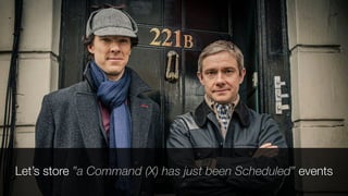 Let’s store ”a Command (X) has just been Scheduled” events
 