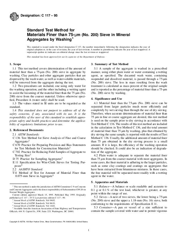 Astm c117 stm_materials_finer_than_75mm_no.200_sieve_in_mine