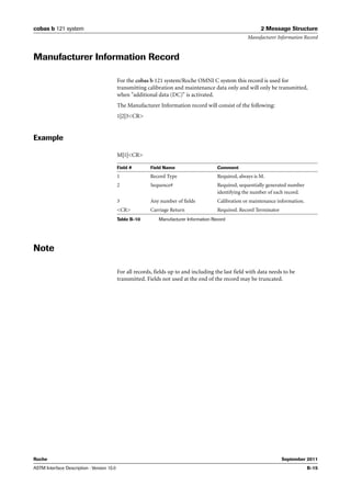 Astm interface description_cobas_b_121_vers10_grips | PDF