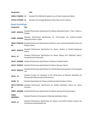 Astm standard on apparel (Source Copy) | DOCX