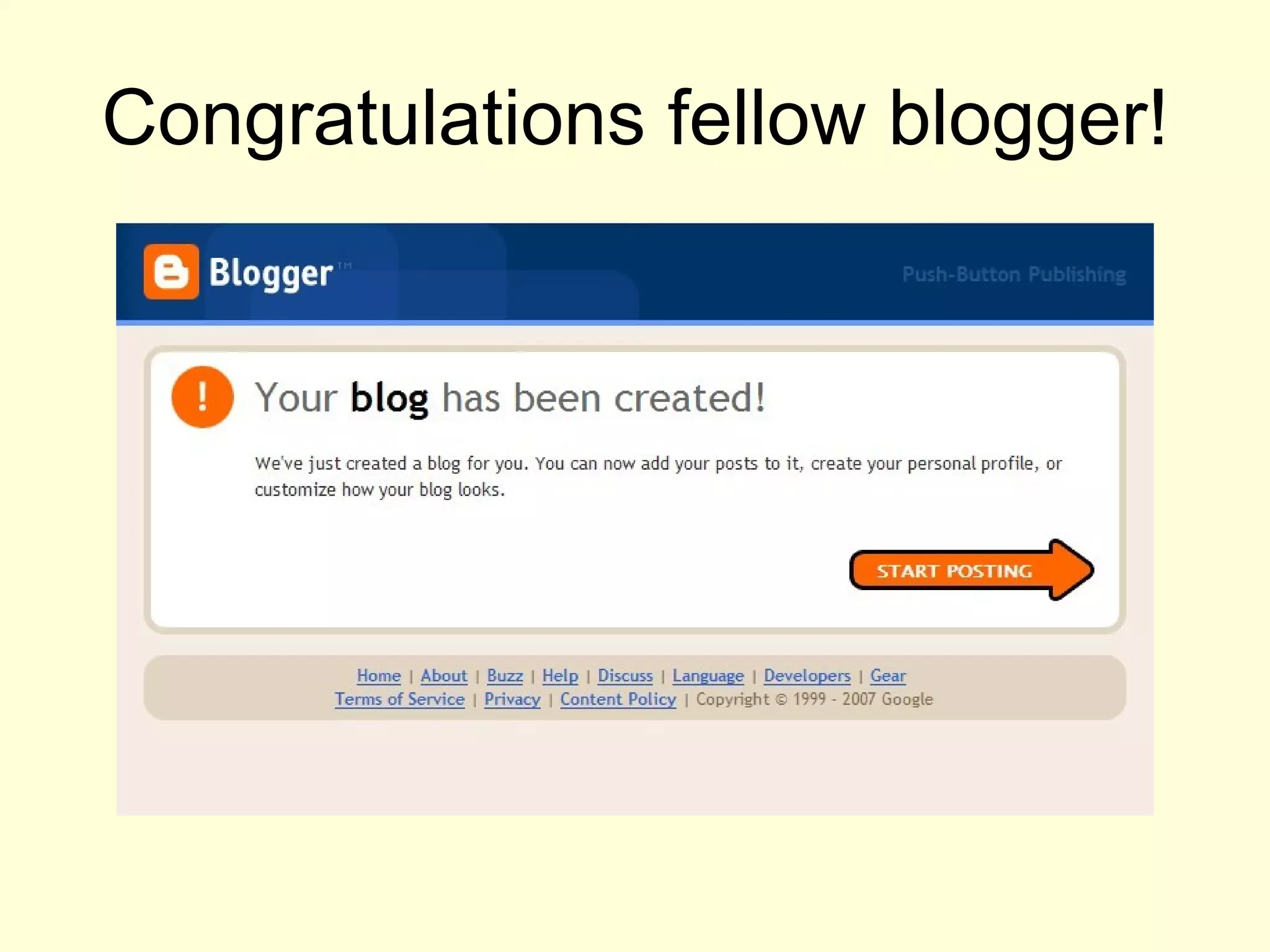 Congratulations fellow blogger! 