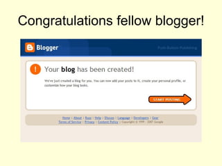 Congratulations fellow blogger! 
