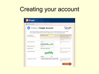 Creating your account 