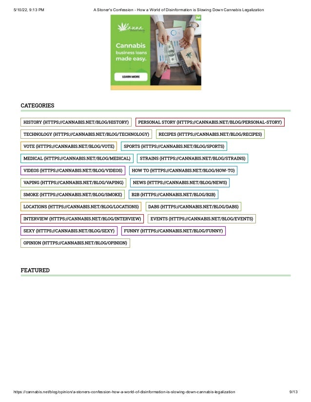 A World of Misinformation About Cannabis Legalization | PDF