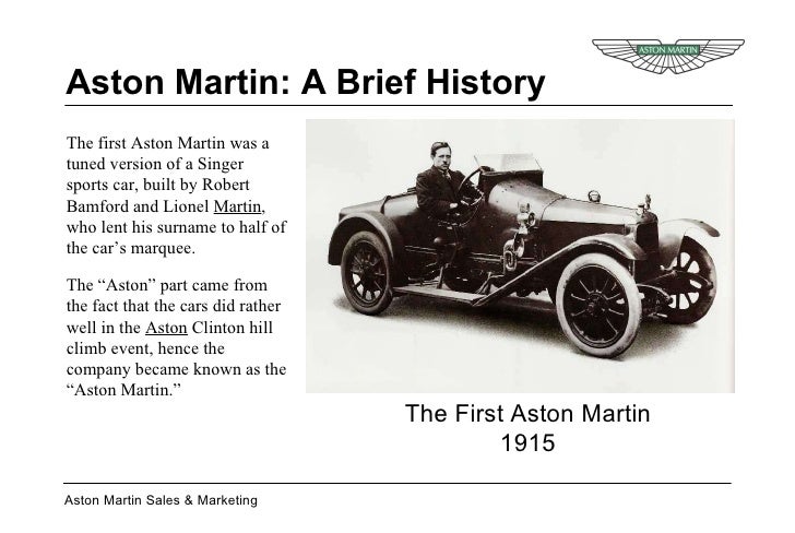 Aston Martin: A Brief History