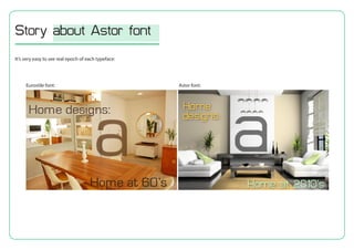 Its very easy to see real epoch of each typeface:
Story about Astor font
Eurostile font: Astor font:
 