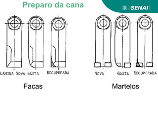 Facas Martelos
Preparo da cana
 