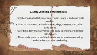 Early Counting Systems Math a story of numbers223.pptx 83jvheu3ieeeff | PPTX