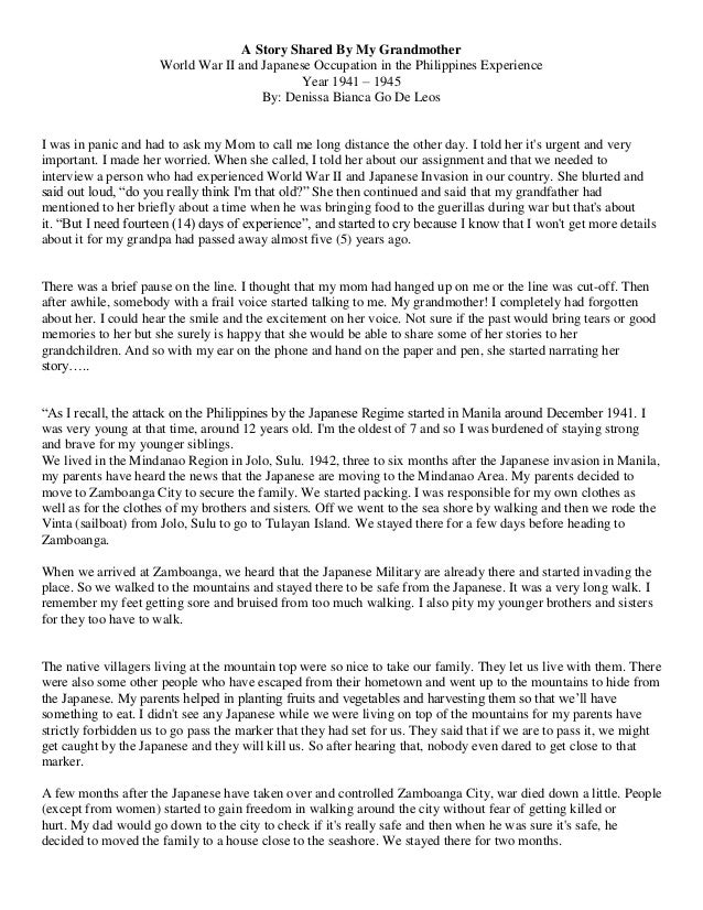 Short essay on my grandmother