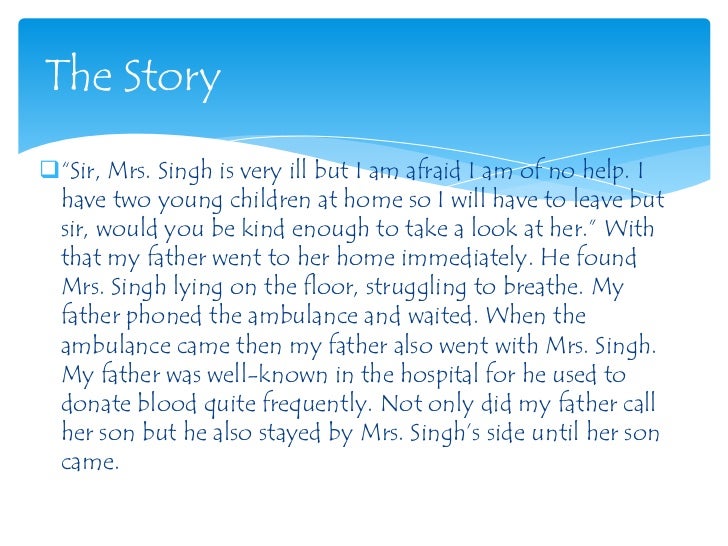 A story with good values