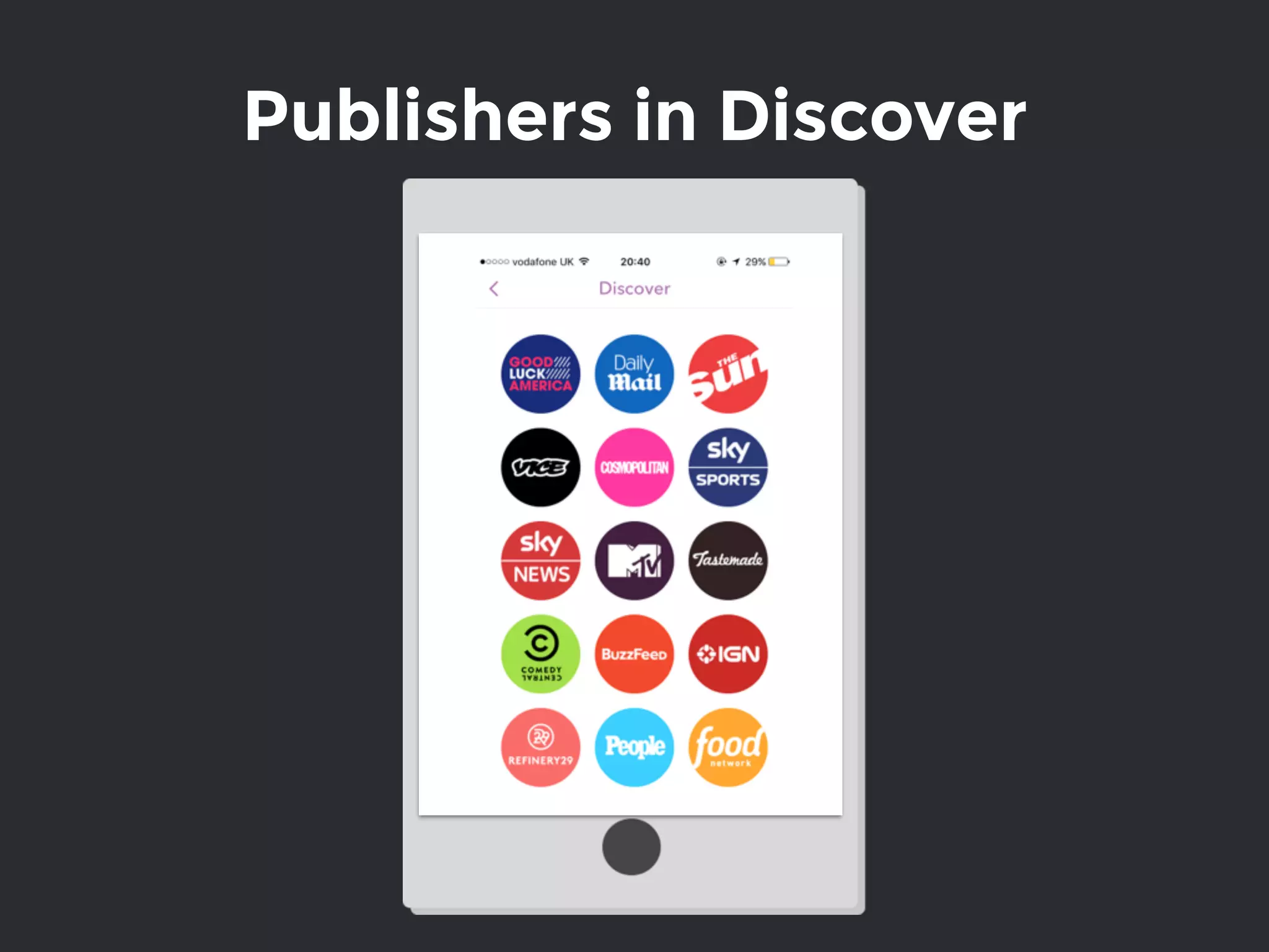 Publishers in Discover
 