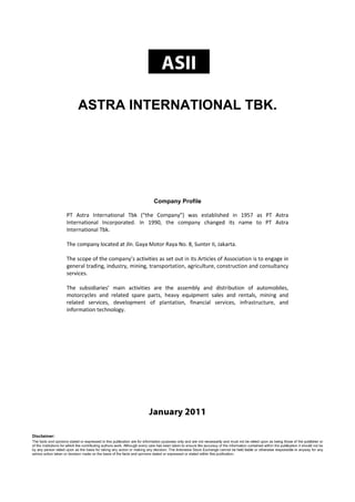 Astra International,Tbk Performance Review