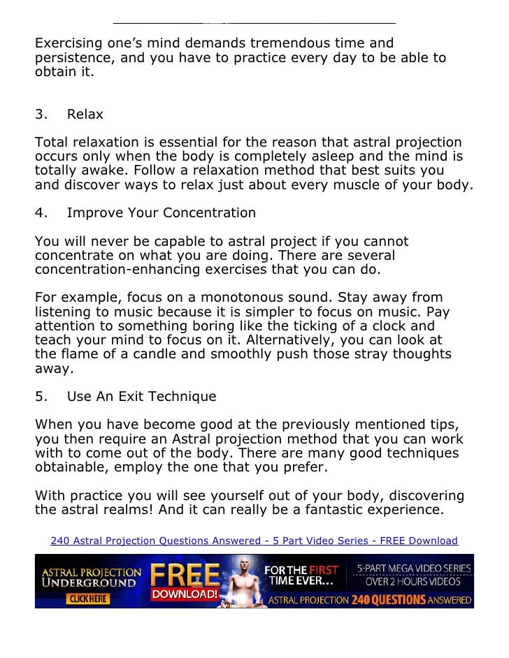 Astral Projection For Beginners 5 Things Beginners Must