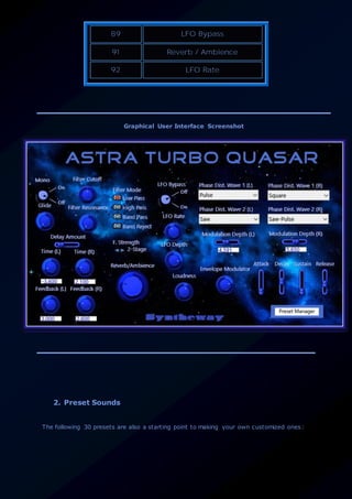 Astra Turbo Quasar VST, VST3 and Audio Unit Plugin: Dual Phase ...