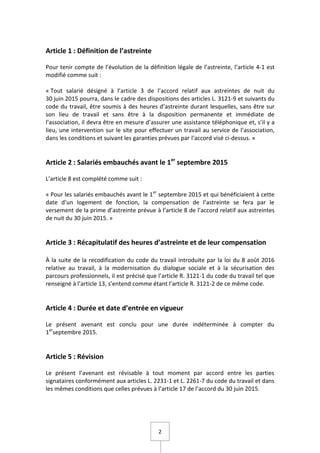 2
Article 1 : Définition de l’astreinte
Pour tenir compte de l’évolution de la définition légale de l’astreinte, l’article...