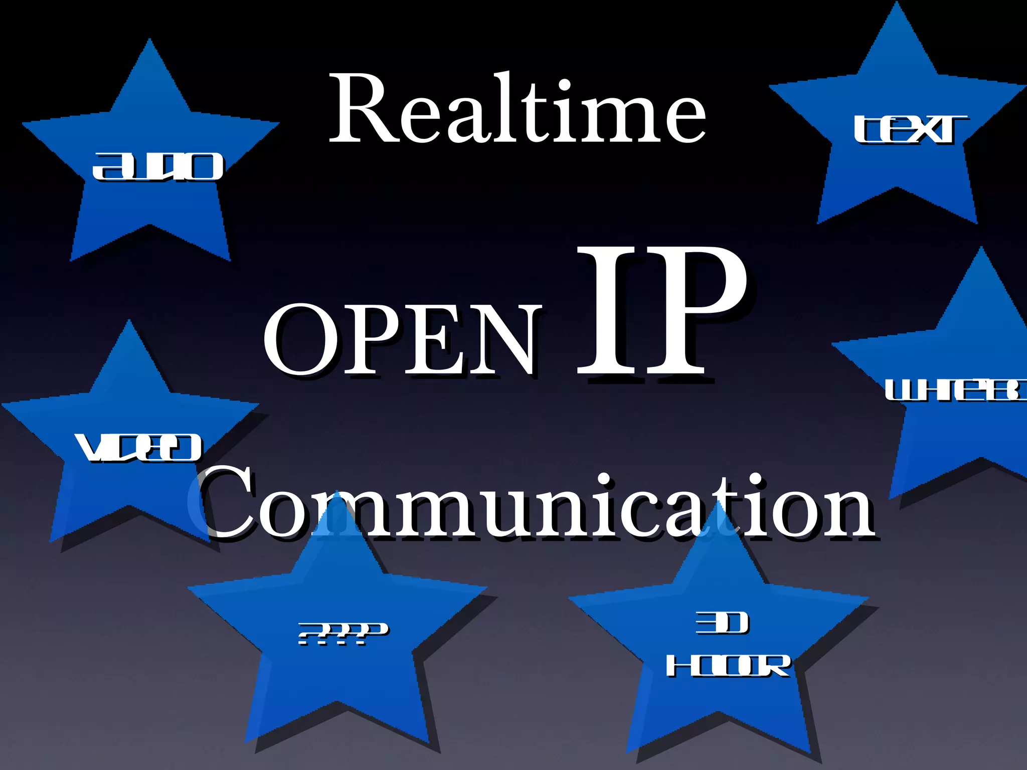 Realtime  OPEN  IP  Communication Audio Video Text White-board 3D Hologr ???? 
