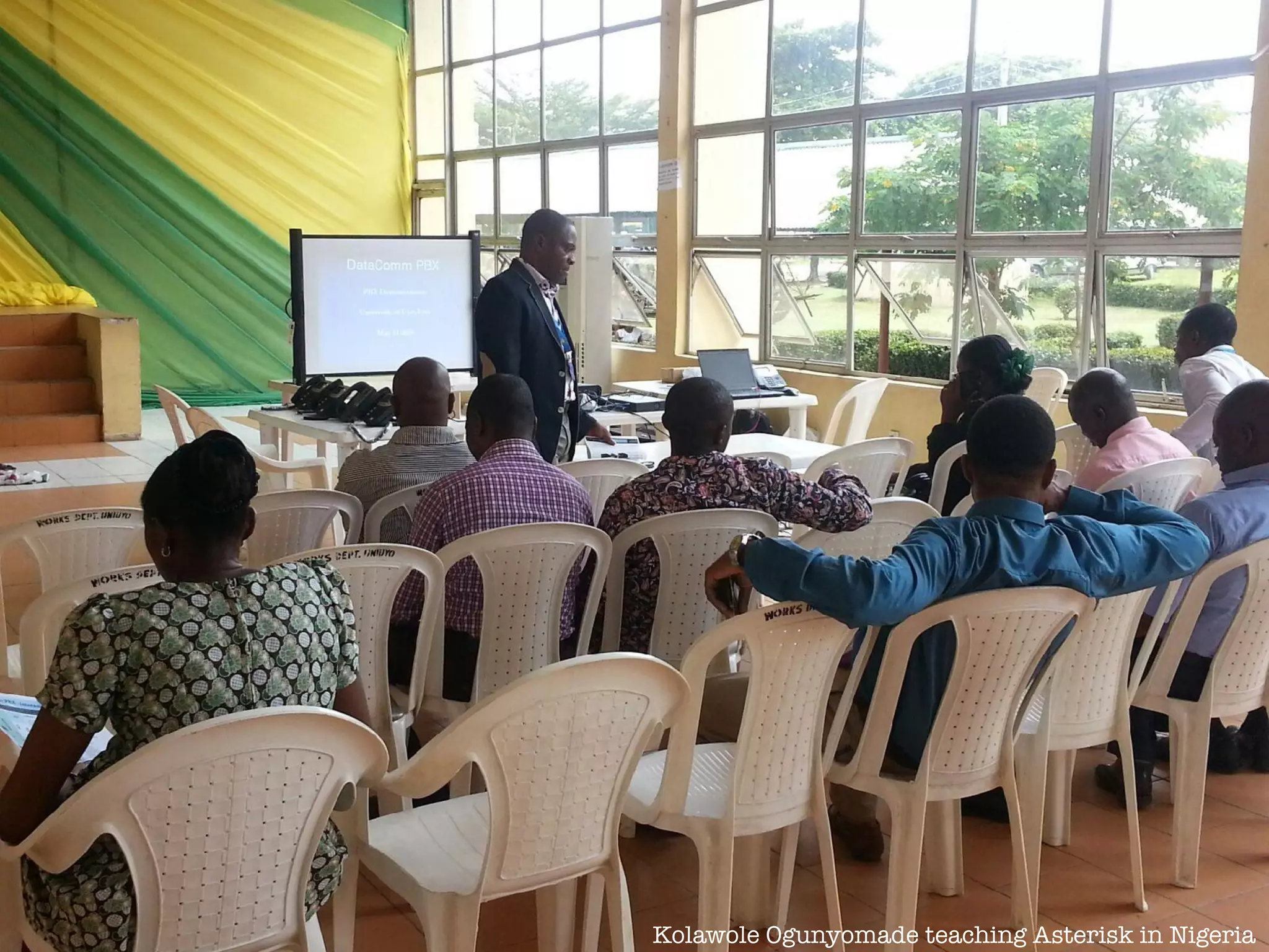Kolawole Ogunyomade teaching Asterisk in Nigeria
 