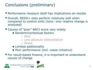 Performance assessment of 23 REDD+ initiatives: A tree cover change perspective