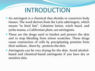 Astringents | PPT