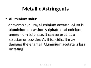 ASTRINGENTS [Autosaved].ppt............. | PPT