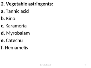 ASTRINGENTS [Autosaved].ppt............. | PPT