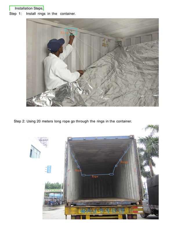 Container liner install instructions by