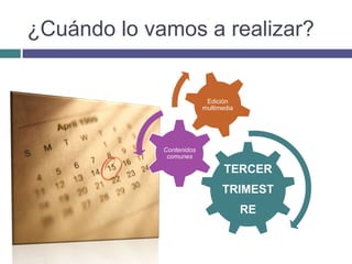 ¿Cuándo lo vamos a realizar? 