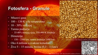 Sunce - zvezda iz Sunčevog sistema Slide 43