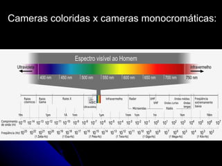 Cameras coloridas x cameras monocromáticas: 