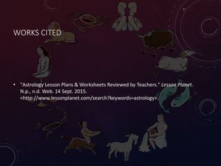 Astrology lesson plan | PPTX