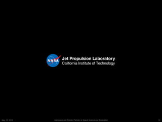 12Astronauts and Robots: Partners in Space Science and ExplorationMay 13, 2015
 