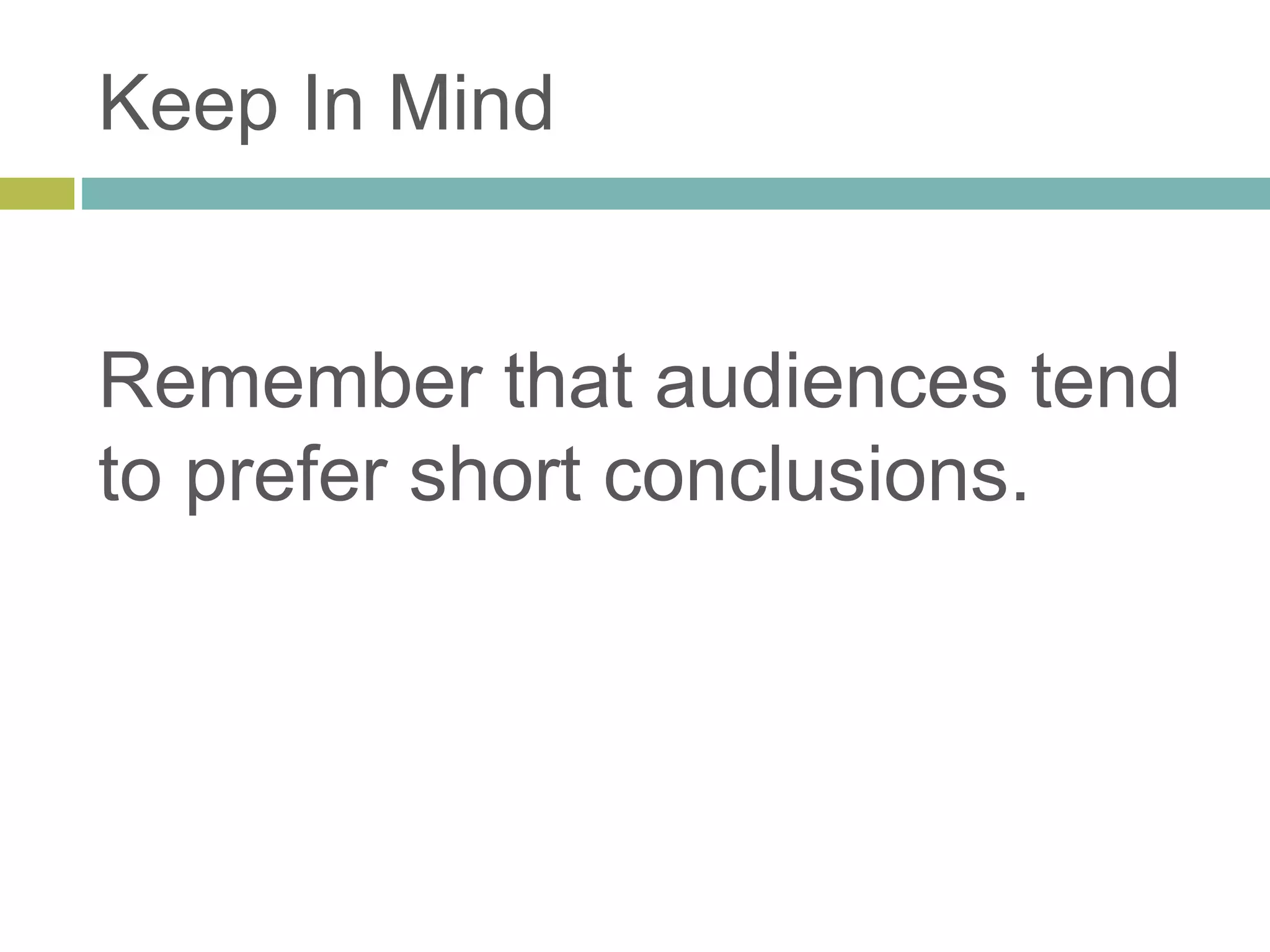 A strong conclusion is important | PPTX
