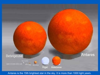 Antares is the 15th brightest star in the sky. It is more than 1000 light years.
 