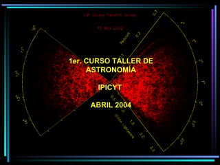1er. CURSO TALLER DE
     ASTRONOMÍA

      IPICYT

     ABRIL 2004
 
