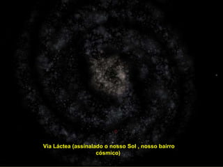 Via Láctea (assinalado o nosso Sol , nosso bairro cósmico)   