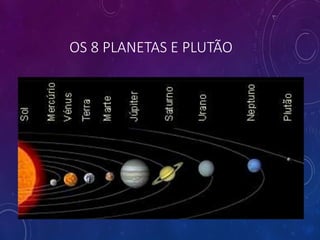 OS 8 PLANETAS E PLUTÃO
 