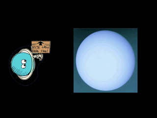 Monique e Leonardo morreram de rir
quando viram Urano, quase de cabeça para
baixo!

Velocidade: 6,8 km/s

5 luas

Períodos - translação: 84 anos ; rotação: 17h54min

 