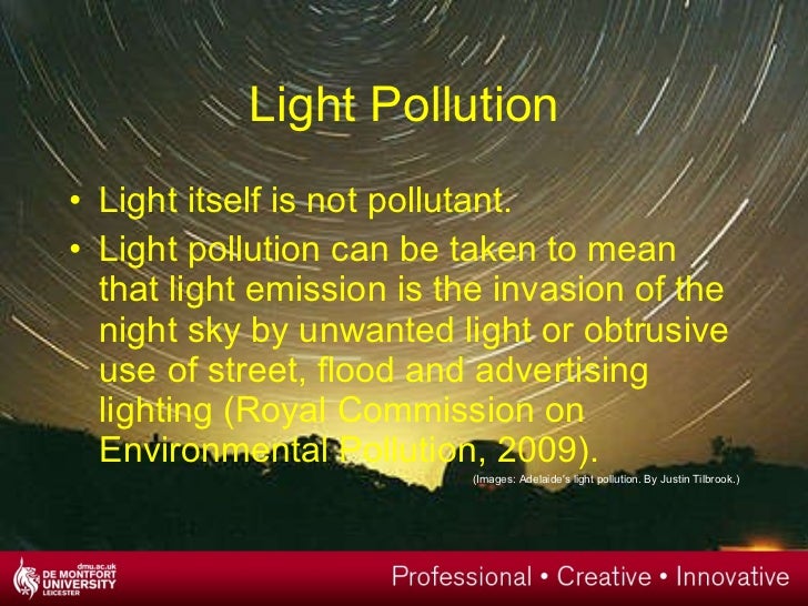 Astronomical light pollution and Legislation