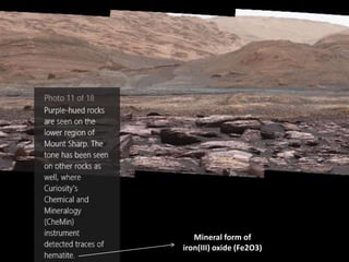 Mineral form of
iron(III) oxide (Fe2O3)
 