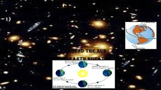 Earths’ rotations
• thE Earth has 2 typEs of MovEMEnts:
1) rotation of Earth around itsElf (its axis)
2)rotation of Earth around thE sun
(thE path in which thE Earth rotatEs around
thE sun is callEd orbit )
 