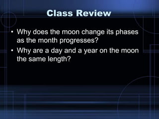 Astronomy lunar phases eclipses and tides | PPTX