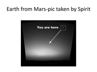 Earth from Mars-pic taken by Spirit
 