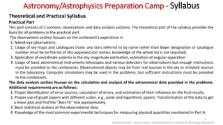Astronomy or Astrophysics Olympiad Revision Guide | PDF